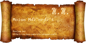 Moise Ménrót névjegykártya